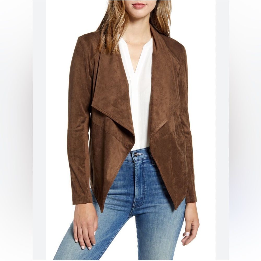 Missy Robertson southern fashion house Faux Suede Jacket Brown Medium Fall Light